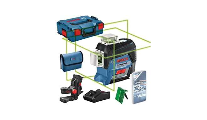 Bosch Cordless line laser GLL 3-80 CG Professional, cross line laser (blue/black, Li-Ion battery 2Ah