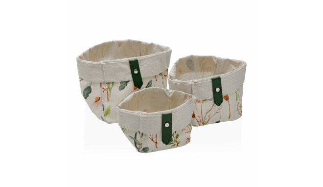 Basket set Versa Sansa Squared 14 x 14 x 14 cm Textile