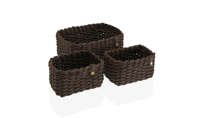 Basket set Versa Brown Paper 19 x 12 x 26 cm