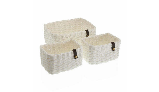 Basket set Versa White Paper 19 x 12 x 26 cm