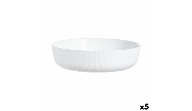 Serving Platter Luminarc Smart Cuisine White Glass Ø 26 cm (5 Units)