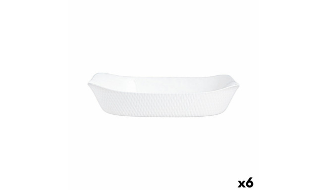 Serving Platter Luminarc Smart Cuisine White Glass 34 x 25 cm (6 Units)