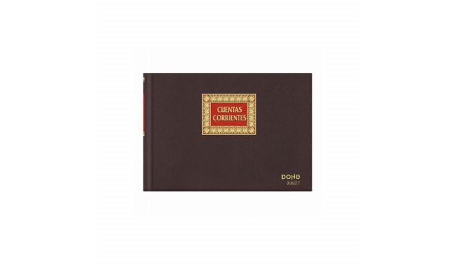 Account Book DOHE 09927 Quarto Burgundy 100 Sheets