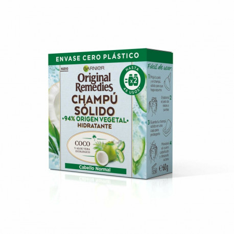 Ciets šampūns Garnier Original Remedies Mitrinošs Kokosrieksts Alveju 60 g