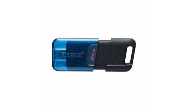 USB-pulk Kingston 80 64 GB Sinine Must/Sinine