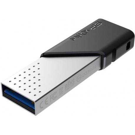 Silicon Power mälupulk 32GB xDrive Z50 USB-Lightning, must/hõbedane