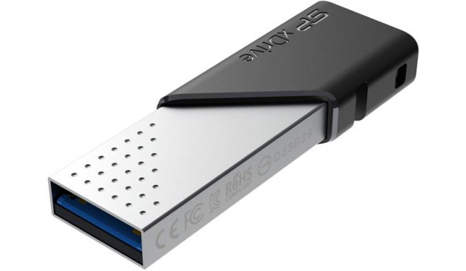 Silicon Power флешка 32GB xDrive Z50 USB-Lightning, черный/серебристый