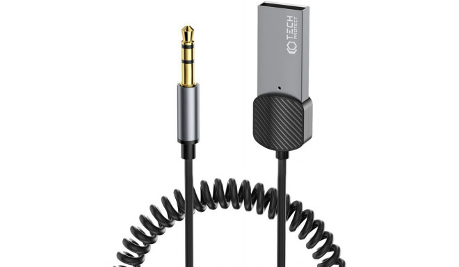 Tech-Protect Bluetooth адаптер звука UltraBoost AUX Audio, серый