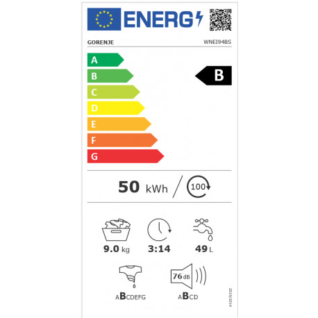 Washing Machine GORENJE WNEI94BS - Front-loader washing machines ...