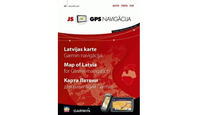 Latvijas karte Garmin navigācijai (Jana Seta)