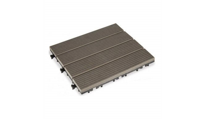 Interlocking Floor Tile Ibergarden SM-4P-ALDH Black Polyethylene Composite 30 x 2,6 x 30 cm