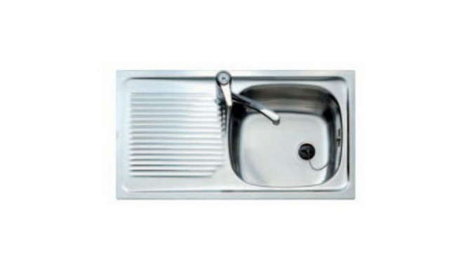 Sink with One Basin and Drainer Teka E/50 1C1E.REVE 3010 Stainless steel