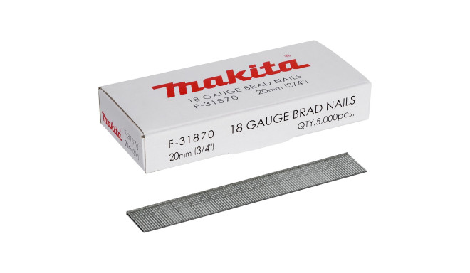 Makita Gauge Brad Nails 1,2x20mm F-31870  5000 pcs.