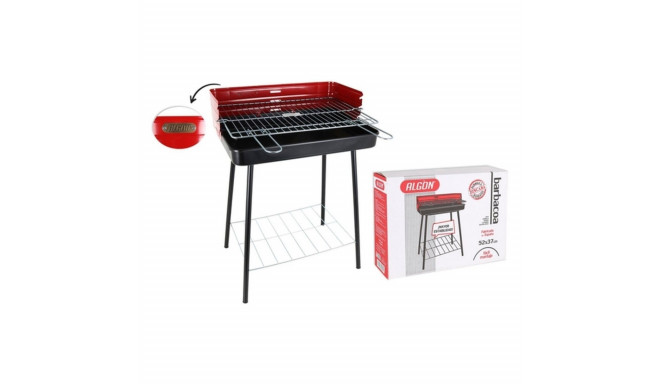 Charcoal Barbecue with Stand Algon Red Black 52 x 37 x 71,5 cm