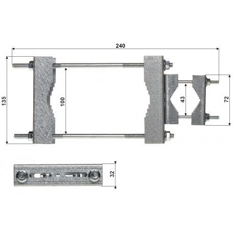 Distants klamber OZP-43/100