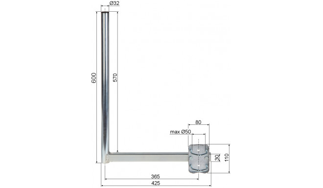 PIPE MOUNT URL-32H30X60