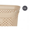 Basket 24 x 17 x 35 cm Beige Plastic Multicolour 10 L