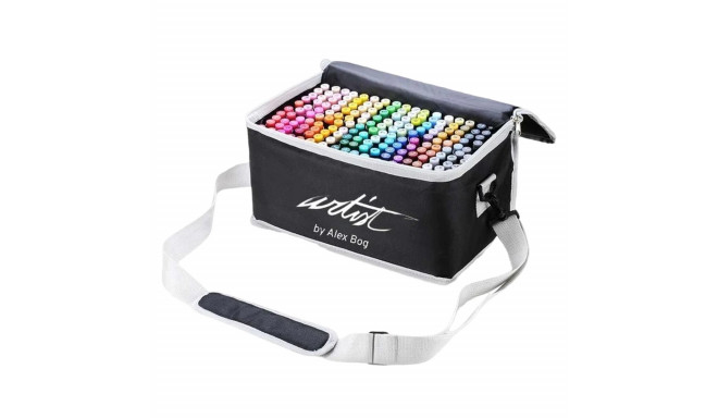 Set of Felt Tip Pens Alex Bog Luxury Canvas Gama Artist 204 Pieces Case Multicolour