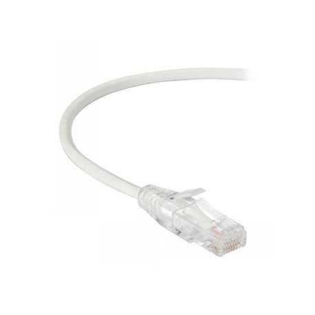 BLACKBOX CAT6A UTP SLIM-NET PATCH CABLE, 28AWG, 500-MHZ, PVC - WHITE, 2.1M