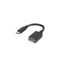 Lenovo 0.14 m, Black, USB-C to USB-A Adapter