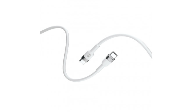 Forever Flexible cable USB-C - USB-C 2,0 m 60W white