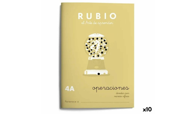 Matemaatika töövihik Rubio Nº4A A5 hispaania 20 Lehed (10 Ühikut)