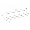 Tuckano Shelf 140x26x23 ULTRA grey craft oak/white gloss