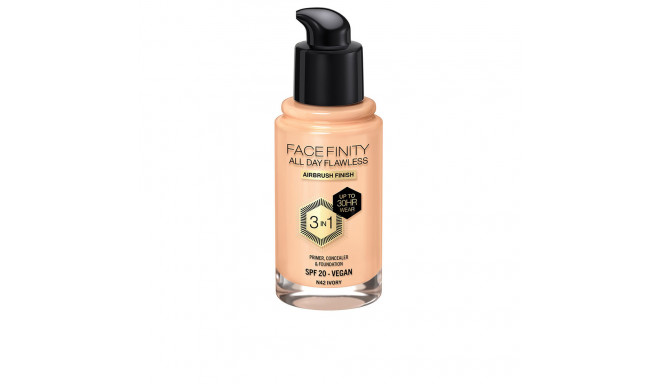 MAX FACTOR FACEFINITY ALL DAY FLAWLESS 3 IN 1 base de maquillaje #N42-ivory 30 ml