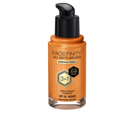 MAX FACTOR jumestuskreem FACEFINITY ALL DAY FLAWLESS 3 IN 1 30ml, #W89-warm praline