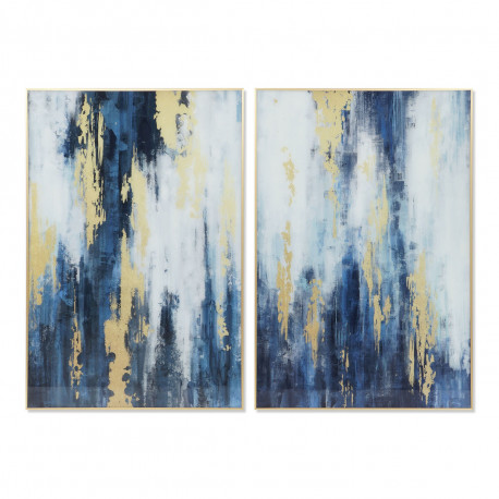 Glezna DKD Home Decor 80 x 2,5 x 120 cm Abstrakts Moderns (2 gb.)