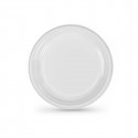 Reusable plate set Algon Balts 17 cm 12 gb.