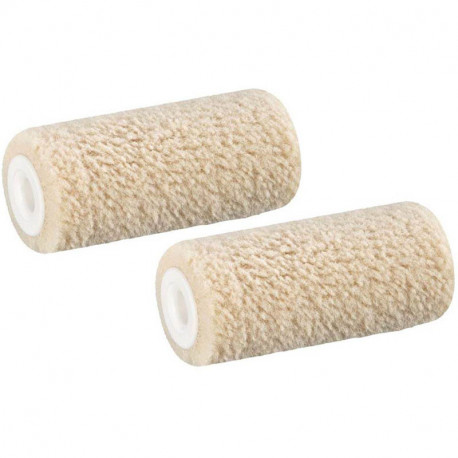 Värvirull MINI 6cm Ø16mm, tutt 4mm, veluur, beež (2 tk.)