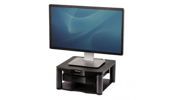 Fellowes Computer Monitor Stand with 3 Height Adjustments - Premium Monitor Riser Plus with Cable Ma