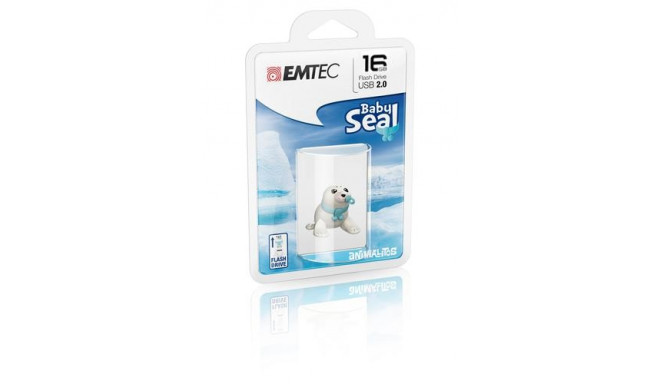 Emtec Baby Seal USB flash drive 16 GB USB Type-A 2.0 Blue, White