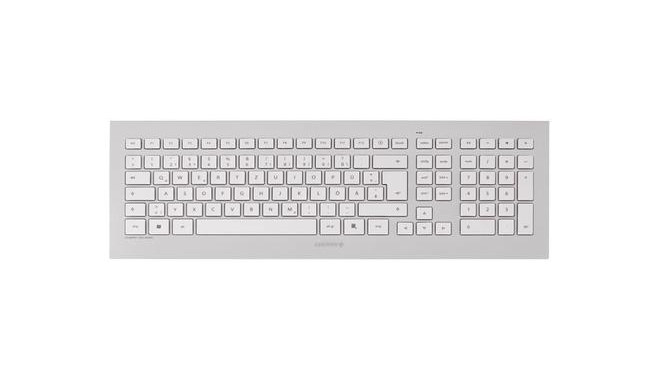 CHERRY DW 8000 keyboard Mouse included RF Wireless Swiss Silver, White