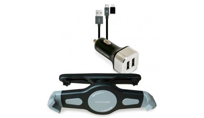 RealPower Tablet Car Set Zubehoer-Set fuer Tablets Active holder Tablet/UMPC Black, Silver