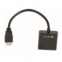 Techly IDATA-HDMI-VGA2 video cable adapter VGA (D-Sub) Black