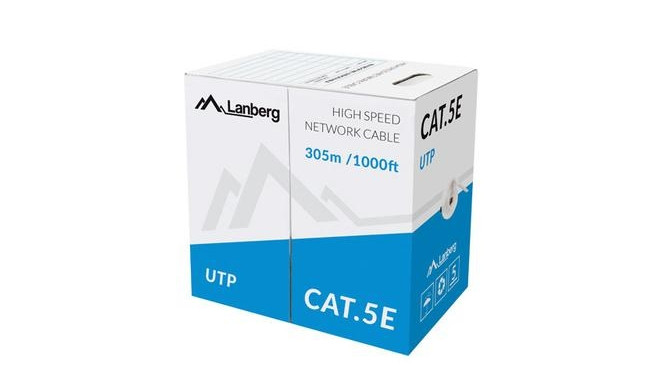 Lanberg LCU5-11CU-0305-S networking cable Grey 305 m Cat5e U/UTP (UTP)