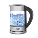 Adler AD 1247 NEW electric kettle 1.7 L 2200 W Hazelnut, Stainless steel, Transparent