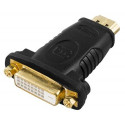 Deltaco HDMI-10 cable gender changer 19-pin HDMI DVI Black
