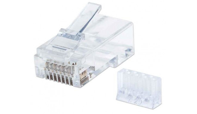 Intellinet RJ45 Modular Plugs, Cat6, UTP, 3-prong, for solid wire, 15 µ gold plated contacts, 90 pac