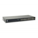 LevelOne TURING 26-Port Web Smart Gigabit PoE Switch, 24 PoE Outputs, 2 x SFP/RJ45 Combo, 185W, 802.
