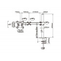 Equip 13"-27" Articulating Monitor Desk Mount Bracket