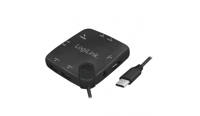 LogiLink UA0344 interface hub USB 2.0 Type-C Black