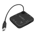 LogiLink UA0344 interface hub USB 2.0 Type-C Black