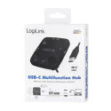 LogiLink UA0344 interface hub USB 2.0 Type-C Black