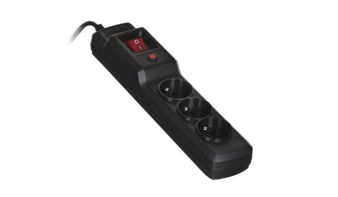 Activejet COMBO 3GN 5M black power strip with cord
