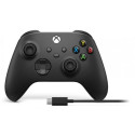 Microsoft Xbox Wireless Controller + USB-C Cable Black Bluetooth/USB Gamepad Analogue / Digital PC, 