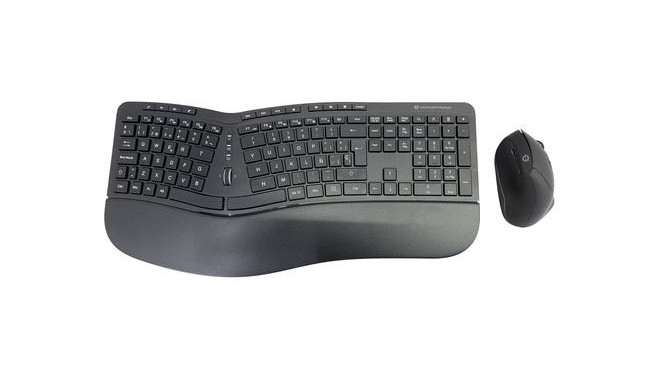 Conceptronic ORAZIO ERGO Wireless Ergonomic Keyboard &amp; Mouse Kit, Spanish layout