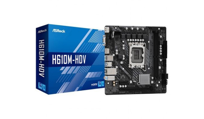 ASRock emaplaat H610M-HDV Intel H610 LGA 1700 micro ATX